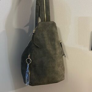 Dark grey crossbody bag